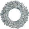 The Christmas Palace 30" LASER SILVER WREATH PRELIT 100 LED CLEAR LIGHTS