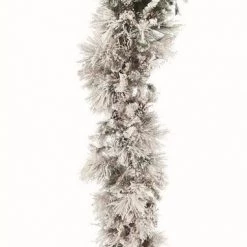 The Christmas Palace Garlands 9 FT X 18" BEAR MOUNTAIN GARLAND PRELIT 150 CLEAR LED LIGHTS