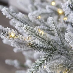 The Christmas Palace CHRISTMAS TREES 10 FT NORWAY SPRUCE SNOWY PRE LIT WARM WHITE LED LIGHTS