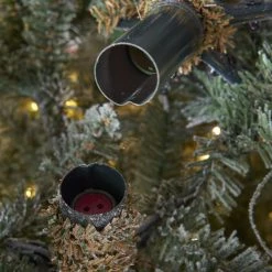 The Christmas Palace 7 FT NORWAY SPRUCE SNOWY PRE LIT WARM WHITE LED LIGHTS CHRISTMAS TREES