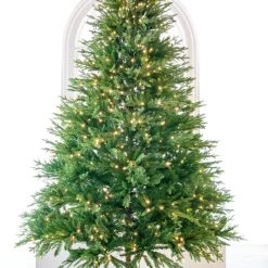 The Christmas Palace CHRISTMAS TREES 9 FT KENTUCKY FIR TREE PRE LIT WARM WHITE