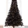 The Christmas Palace 7.5 FT BLACK TINSEL TREE PRE LIT WARM WHITE LED