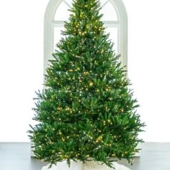 The Christmas Palace CHRISTMAS TREES 10 FT OREGON FIR TREE PRE LIT WARM WHITE LED LIGHTS