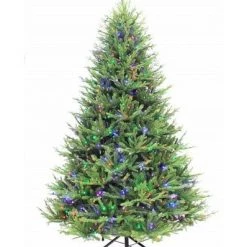 The Christmas Palace CHRISTMAS TREES 7.5 FT KENTUCKY FIR TREE PRE LIT MULTI COLOR LED