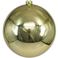 The Christmas Palace 10" GOLD SHINY BALL SET OF 4