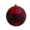 The Christmas Palace 5.5" BURGUNDY SHINY BALL SET OF 6 Shatterproof & Glass Sets