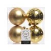 The Christmas Palace 4" SHINY & MATTE GOLD BALL ORNAMENTS SET OF 24 Shatterproof & Glass Sets