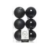 The Christmas Palace 3" SHINY & MATTE BLACK BALL ORNAMENTS SET OF 36