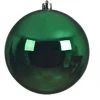 The Christmas Palace 8" HOLLY GREEN SHINY BALL SET OF 6 Shatterproof & Glass Sets