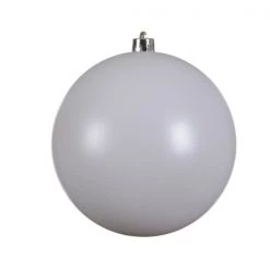The Christmas Palace 5.5" WHITE MATTE BALL SET OF 6