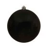 The Christmas Palace 5.5" BLACK SHINY BALL SET OF 6 Shatterproof & Glass Sets