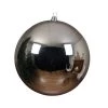 The Christmas Palace 8" SHINY GREY BALL SET OF 6