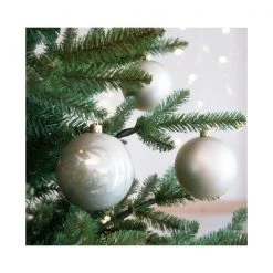The Christmas Palace 4" SHINY & MATTE PEARL BALL ORNAMENTS SET OF 24