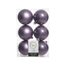 The Christmas Palace 3" SHINY & MATTE HEATHER BALL ORNAMENTS SET OF 36 Shatterproof & Glass Sets