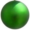 The Christmas Palace 8" GREEN MATTE BALL SET OF 6 Shatterproof & Glass Sets