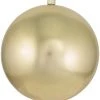 The Christmas Palace 12" GILDED GOLD BALL ORNAMENT SET OF 2