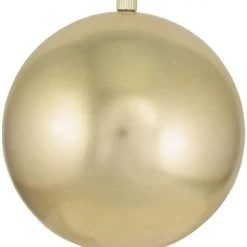 The Christmas Palace 12" GILDED GOLD BALL ORNAMENT SET OF 2