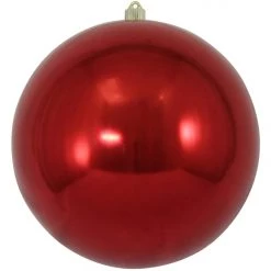 The Christmas Palace Shatterproof & Glass Sets 12" SONIC RED BALL ORNAMENT SET OF 2