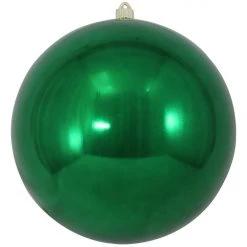 The Christmas Palace Shatterproof & Glass Sets 12" BLARNEY GREEN BALL ORNAMENT SET OF 2