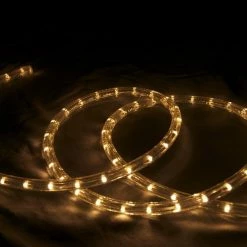 The Christmas Palace CHRISTMAS LIGHTS 150 FT LED WARM WHITE ROPE LIGHT FLEX, 1/2
