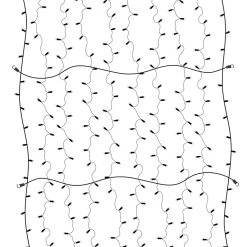 The Christmas Palace PURE WHITE LED TRUNK LIGHT GRAY NET 10 FT X 36"-70"