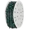 The Christmas Palace CHRISTMAS LIGHTS 1000 FT C9 ROLL GREEN WIRE 12" SPACING E17 BASE