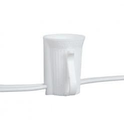 The Christmas Palace CHRISTMAS LIGHTS 1000 FT C9 ROLL WHITE WIRE 12" SPACING E17 BASE 5 The Christmas Palace CHRISTMAS LIGHTS 1000 FT C9 ROLL WHITE WIRE 12