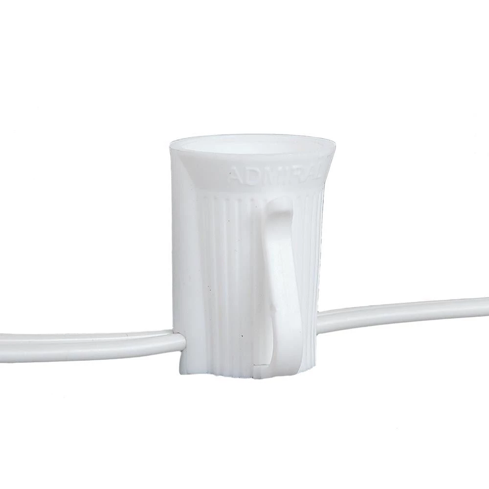 The Christmas Palace CHRISTMAS LIGHTS 1000 FT C9 ROLL WHITE WIRE 12" SPACING E17 BASE 3 The Christmas Palace CHRISTMAS LIGHTS 1000 FT C9 ROLL WHITE WIRE 12" SPACING E17 BASE