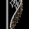 The Christmas Palace 7 X 2 FT LED DIAMOND SHAPED POLE LIGHT BANNER OVERSIZED DECOR