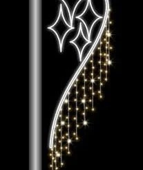 The Christmas Palace 7 X 2 FT LED DIAMOND SHAPED POLE LIGHT BANNER OVERSIZED DECOR