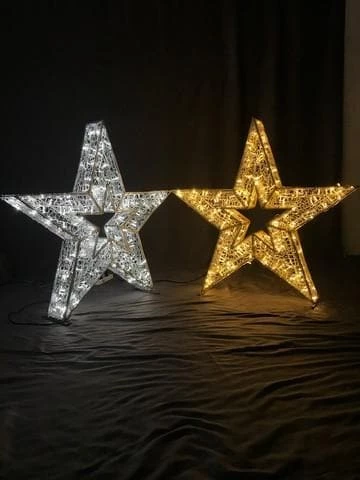 The Christmas Palace 2 FT 3D STAR COOL WHITE WITH COOL WHITE FLASHING EFFECT SET OF 2 OVERSIZED DECOR 1 The Christmas Palace 2 FT 3D STAR COOL WHITE WITH COOL WHITE FLASHING EFFECT SET OF 2 OVERSIZED DECOR