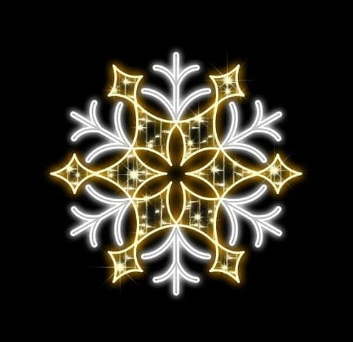 The Christmas Palace 4 FT X 4 FT LED WARM WHITE CRYSTAL SNOWFLAKE 120V OVERSIZED DECOR 1 The Christmas Palace 4 FT X 4 FT LED WARM WHITE CRYSTAL SNOWFLAKE 120V OVERSIZED DECOR