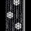 The Christmas Palace OVERSIZED DECOR 7 FT X 3 FT SNOWFLAKE SHOWER POLE BANNER