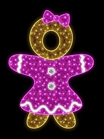 The Christmas Palace OVERSIZED DECOR 6 FT X 5 FT GINGERBREAD GIRL LED PHOTO OP 1 The Christmas Palace OVERSIZED DECOR 6 FT X 5 FT GINGERBREAD GIRL LED PHOTO OP