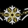 The Christmas Palace OVERSIZED DECOR 15 FT X 2 FT WARM WHITE & COOL WHITE LED SNOWFLAKE SIGN