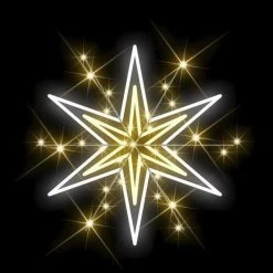 The Christmas Palace 2 FT X 2 FT COOL WHITE & WARM WHITE LED STAR
