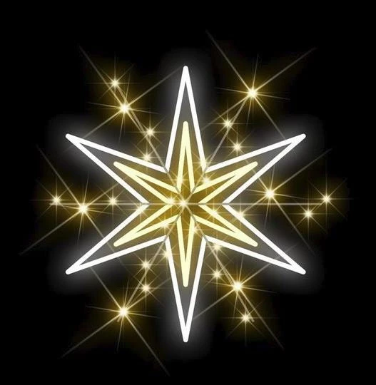 The Christmas Palace 2 FT X 2 FT COOL WHITE & WARM WHITE LED STAR 1 The Christmas Palace 2 FT X 2 FT COOL WHITE & WARM WHITE LED STAR