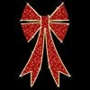 The Christmas Palace 5 FT RED & WARM WHITE LED BOW OVERSIZED DECOR