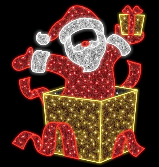The Christmas Palace 6 FT X 5 FT LED SANTA IN A BOX PHOTO OP 1 The Christmas Palace 6 FT X 5 FT LED SANTA IN A BOX PHOTO OP