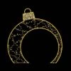 The Christmas Palace OVERSIZED DECOR 10 FT X 10 FT WARM WHITE LED GOLD ORNAMENT BALL PHOTO OP