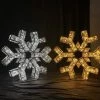 The Christmas Palace OVERSIZED DECOR 2 FT 3D SNOWFLAKE WARM WHITE WITH COOL WHITE FLASHING EFFECT