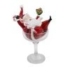 The Christmas Palace Santas 5" RETRO SANTA IN A MARTINI GLASS