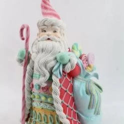 The Christmas Palace Santas 20" PASTEL PEPPERMINT SANTA