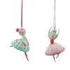 The Christmas Palace Christmas Ornaments 4" CANDY BALLERINA ASSORTED SET OF 2