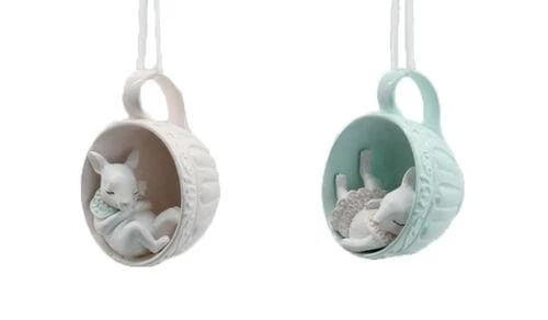 The Christmas Palace MICE IN TEACUP ORNAMENT ASSORTED SET OF 4 1 The Christmas Palace MICE IN TEACUP ORNAMENT ASSORTED SET OF 4