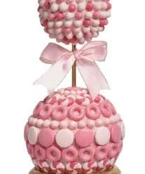 The Christmas Palace December Diamonds PINK & GOLD CANDY TOPIARY