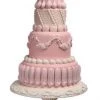 The Christmas Palace LARGE PINK LAYER CAKE ON PEDESTAL