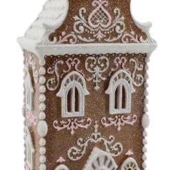The Christmas Palace DECEMBER DIAMONDS WHITE ICING GINGERBREAD HOUSE LED LIT