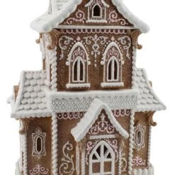 The Christmas Palace DECEMBER DIAMONDS VICTORIAN GINGERBREAD HOUSE LED LIT Table Tops