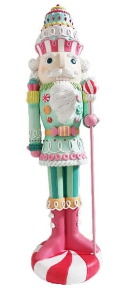 The Christmas Palace 5 FT CANDY NUTCRACKER WITH STAFF 1 The Christmas Palace 5 FT CANDY NUTCRACKER WITH STAFF
